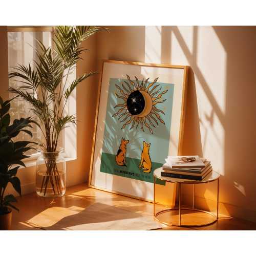 Anxious Pups Digital Print Sun & Moon