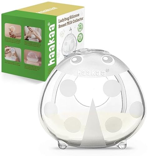 haakaa Ladybug Milk Collector 1.4oz/40ml 1pc - Wearable Nursing Cup | Soft Breast Shell | Breastmilk Saver | Portable Letdown Catcher for Pumping On The Go Breastfeeding Moms, Protects Sore Nipples