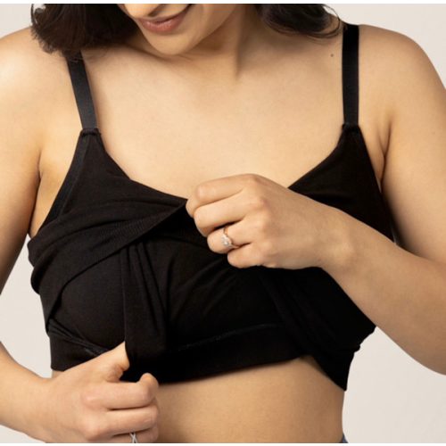Kindred Bravely Sublime Bamboo Viscose Hands-Free Pumping Lounge & Sleep Bra - Black, Large