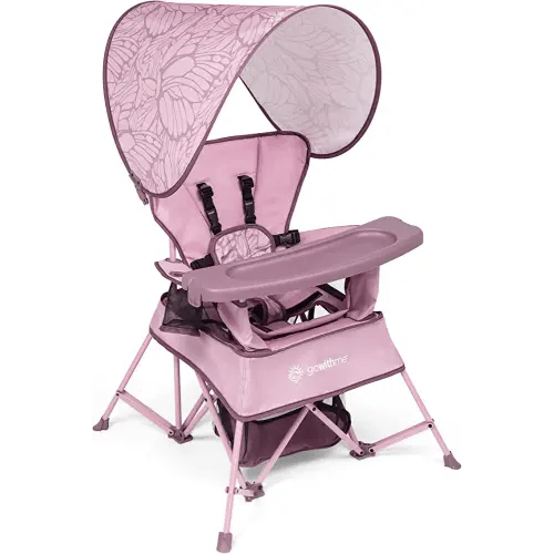 Baby Delight Go with Me Venture Portable Chair | Indoor and Outdoor | Sun Canopy | 3 Child Growth Stages | Canyon Rose