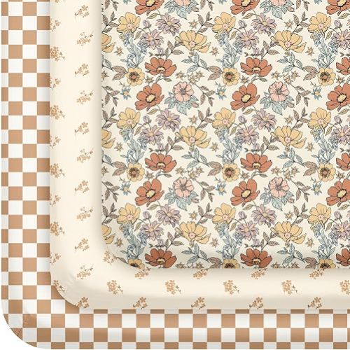 Civarua Kids 3 Pack Baby Crib Sheets for Boys Girls 52x28 Fitted Crib Sheet