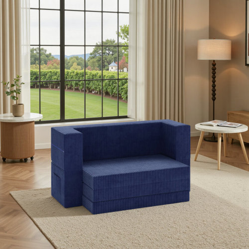 Ebern Designs Folding Sofa Bed, 3-in-1 Convertible Sleeper Sofa Bed With Armrest, Fold Out Floor Couch, Folding Couch Bed For Living Room, Dorm, Home Office, Guest Room, Apartment | Wayfair