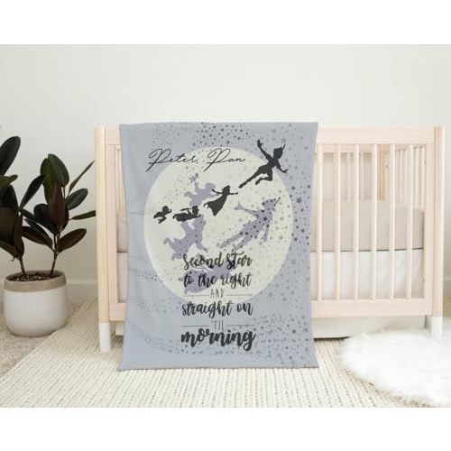 Disney Peter Pan Baby Blanket - Handmade Minky, Light Blue