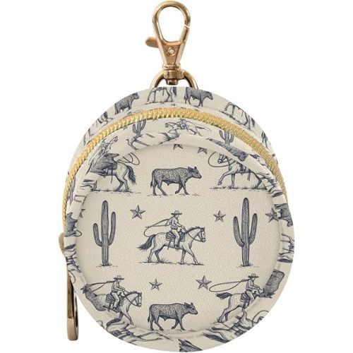 Western Cowboy Horse Beige Pattern Pacifier Holder Case Pacifier Storage Container for Diaper Bag & Stroller Easy to Clean, for Baby Girls & Boys
