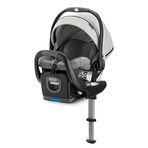 Graco Premier SnugRide SnugFit XT Infant Car Seat W/ Load Leg & Anti-Rebound Bar for Extra Safety, SnugLock Easy Install Rear Facing Baby Car Seat, Privacy Drape, Storage Pocket, Midtown