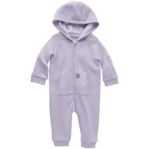 Carhartt Kid's CM9758 Long-Sleeve Quilted Jersey Zip Front Hooded Coverall - Gi