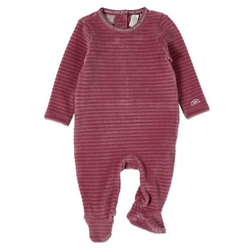 Baby and Toddler Cotton-Rich Drop-Needle Footie With MiniMoi Trim