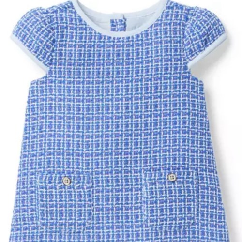 Girl Anchor Blue The Trending Tweed Dress by Janie and Jack