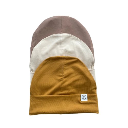 Newborn Satin Lined Jersey Beanie Gift Set-Neutral – Aarin & Co.