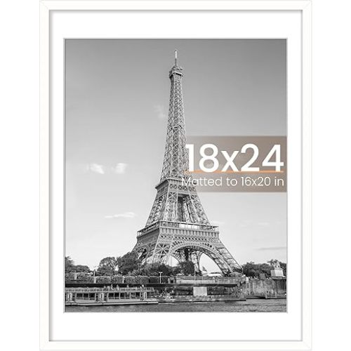 upsimples 18x24 Picture Frame, Wall Decor Poster Frames, White 1 Pack