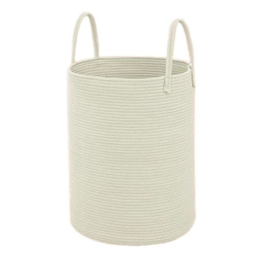 Home Collection Large Woven Laundry Basket Hamper 60L White