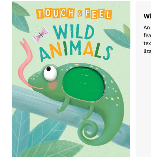 Wild Animals: A Touch and Feel Book - Children's Board Book - Educational