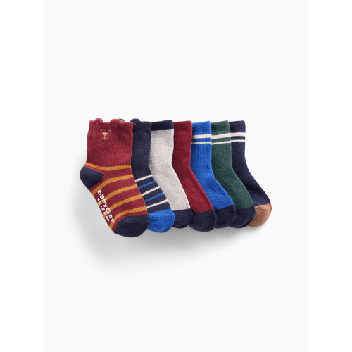Baby & Toddler Bear Stripe Crew Socks (7-Pack)