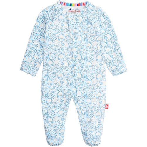 Magnetic Me Boys Modal Magnetic Baby Footie Pajamas | Silky Soft Modal Fabric | Baby Sleepers Available in Sizes PRE - 24M
