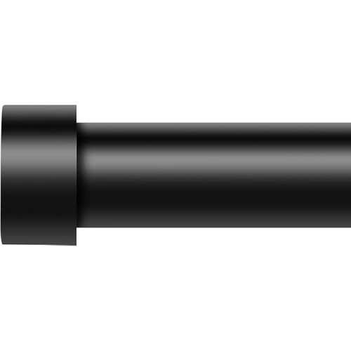 Curtain Rods for Windows 28 to 48 Inch(1.5-5 Feet),Black 1'' Diameter Drapery Rods with End Cap Style Design,Modern Adjustable Heavy Duty Curtain Rod,Size:30''-60''