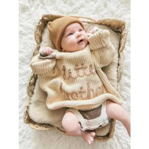 Personalized Embroidered Baby Outfit, Matching Sibling Sweater