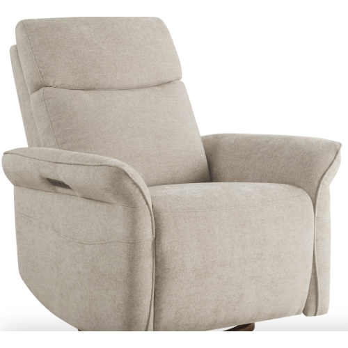 Vinca Modern Power Swivel Glider Recliner with Power Lumbar & Headrest