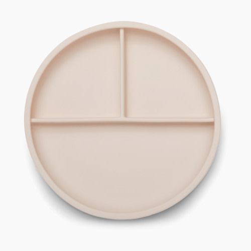AEIOU Suction Divided Plate - Oat Milk