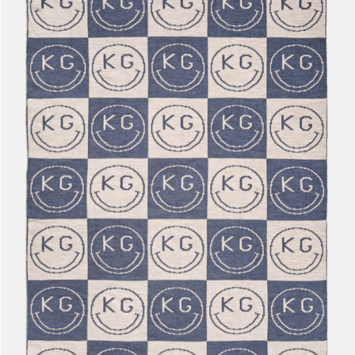 All Smiles Custom Blanket - Denim Blue/Stone