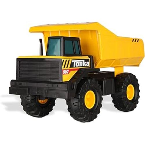Tonka Steel Classics Mighty Dump Truck, Toy Truck, Real Steel Construction, Ages 3 and Up, Frustration-Free Packaging (FFP) , Yellow