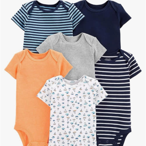 Simple Joys by Carter's Baby Boys' 6-Pack Short-Sleeve Bodysuit