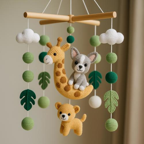 Custom Baby Mobile, Safari Nursery Mobile, Rainbow Nursery Mobile, Crib Mobile, Nursery Decor, Baby Shower Gift, Christmas Gifts