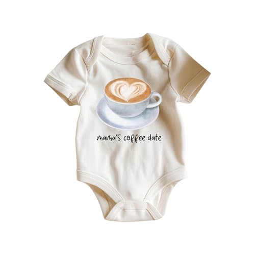 Mama's Coffee Date Onesie, Cute Unisex Baby Clothes, Coffee Baby Bodysuit