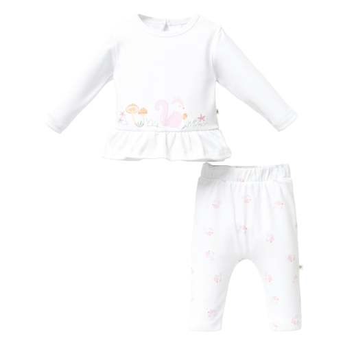 White Chipmunk Graphic Ruffle Outfit