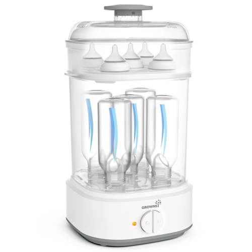 Free Shipping! BABYMUST Baby Bottle Steam Sterilizer with Timer, Holds 5 Bottles, Pacifiers, Toys, Auto Shut-Off