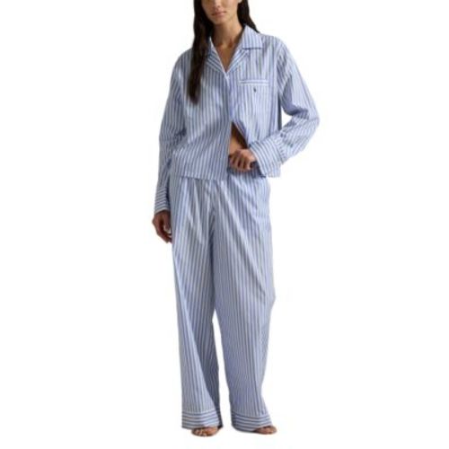 Women's 2-Piece Buttoned Shirt and Pants Pajama Set