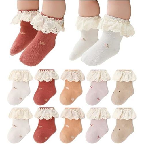 Toptim Newborn Baby-girls Socks and Bow Infant Toddler Ankle Socks