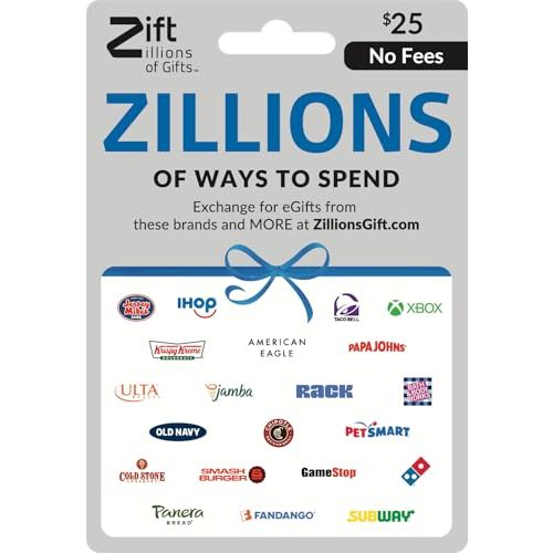 Zift Zillions of Gifts Physical Gift Card