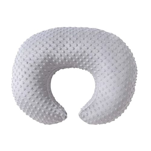 Nursing Pillow Cover Breastfeeding Pillow Cases Plush Dot Slipcover (Gray)