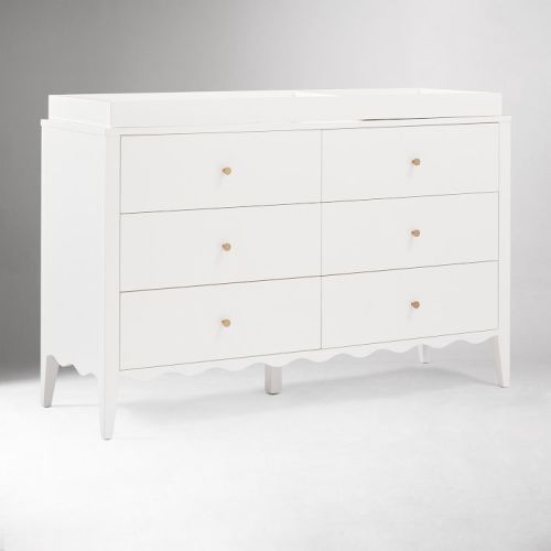 Daisy 6-Drawer Wide Dresser with Removable Topper (55")