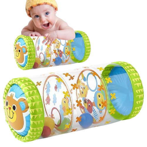 Sytle-Carry Baby Toys, Crawling and Walking Inflatable Roller, Infant Toddler Gift for 6-24 Months