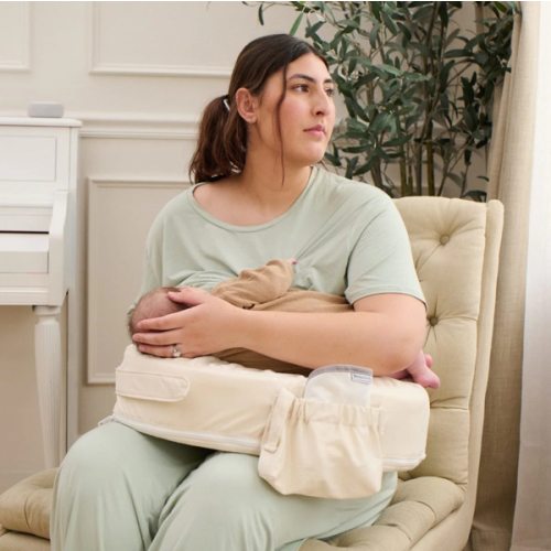 Super Deluxe Oat Nursing Pillow with 100% Organic Cotton Cover
