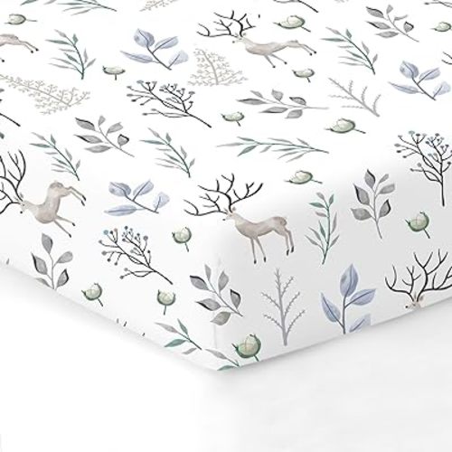 100% Organic Cotton Fitted Sheets for Standard Crib and Toddler Mattresses/Pads 28” x 52” and up to 6” Thick. Boys and Girls. Fits, Dream On Me, Lullaby, Safety 1st, Newton, and Other Brands.