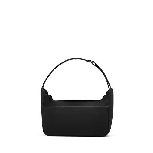 Ayla & Co Stroller Caddy - Vegan Leather, Fits All Strollers, 7 Pockets, Drink Holder, Key Leash, Magnetic Closures, Converts to Handbag, Easy-to-Clean - Black