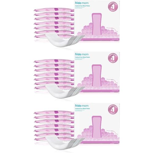Frida Mom 2-in-1 Postpartum Pads, Absorbent Perineal Ice Maxi Pads, Instant Cold Therapy Packs and Maternity Pad in One (Pack of 3)
