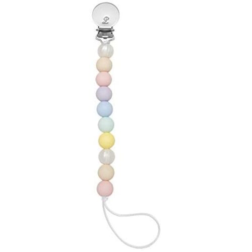 Loulou Lollipop Silicone Soothie Pacifier Clip Binky Holder for Newborn and Baby Girl and Boy - Lolli - Cotton Candy