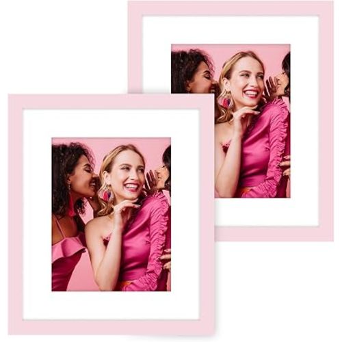 SYNTRIFIC 8x10 Picture Frames Scandinavian Style Decor (2 Pack, Light Pink)