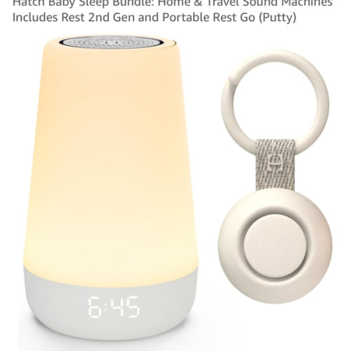 Hatch Baby Sleep Bundle: Home & Travel Sound Machines Includes Rest 2nd Gen and Portable Rest Go (Putty)