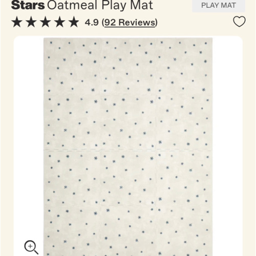 Stars - Oatmeal Play Mat– Tumble