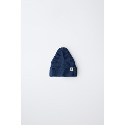 KNIT BEANIE WITH LABEL - Bluish | ZARA United States