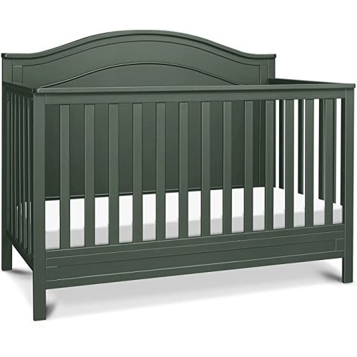 daVinci Charlie 4-in-1 Convertible Crib - GREENGUARD Gold Certified - Converts from Baby Crib to Toddler Bed, Daybed, and Full-Size Bed Effortlessly - 4 Adjustable Heights - Wooden Light Sage Baby Bed