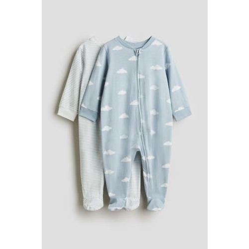 2-pack Zip-up Sleepsuits, 6M