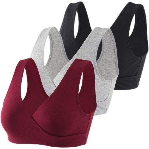Women's Cotton Wireless Sleep Bra for Nursing and Maternity