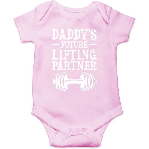 Daddy's Future Lifting Partner - Funny Baby Essentials Bodysuit - Newborn Boy Girl Clothes