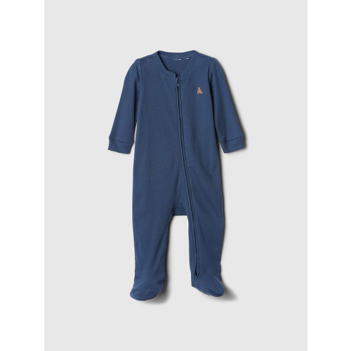 Baby Ribbed Two-Way Zip One-Piece - 9-12 Months
