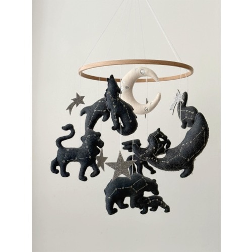 Celestial Baby Mobile, Constellation Animals Crib Mobile